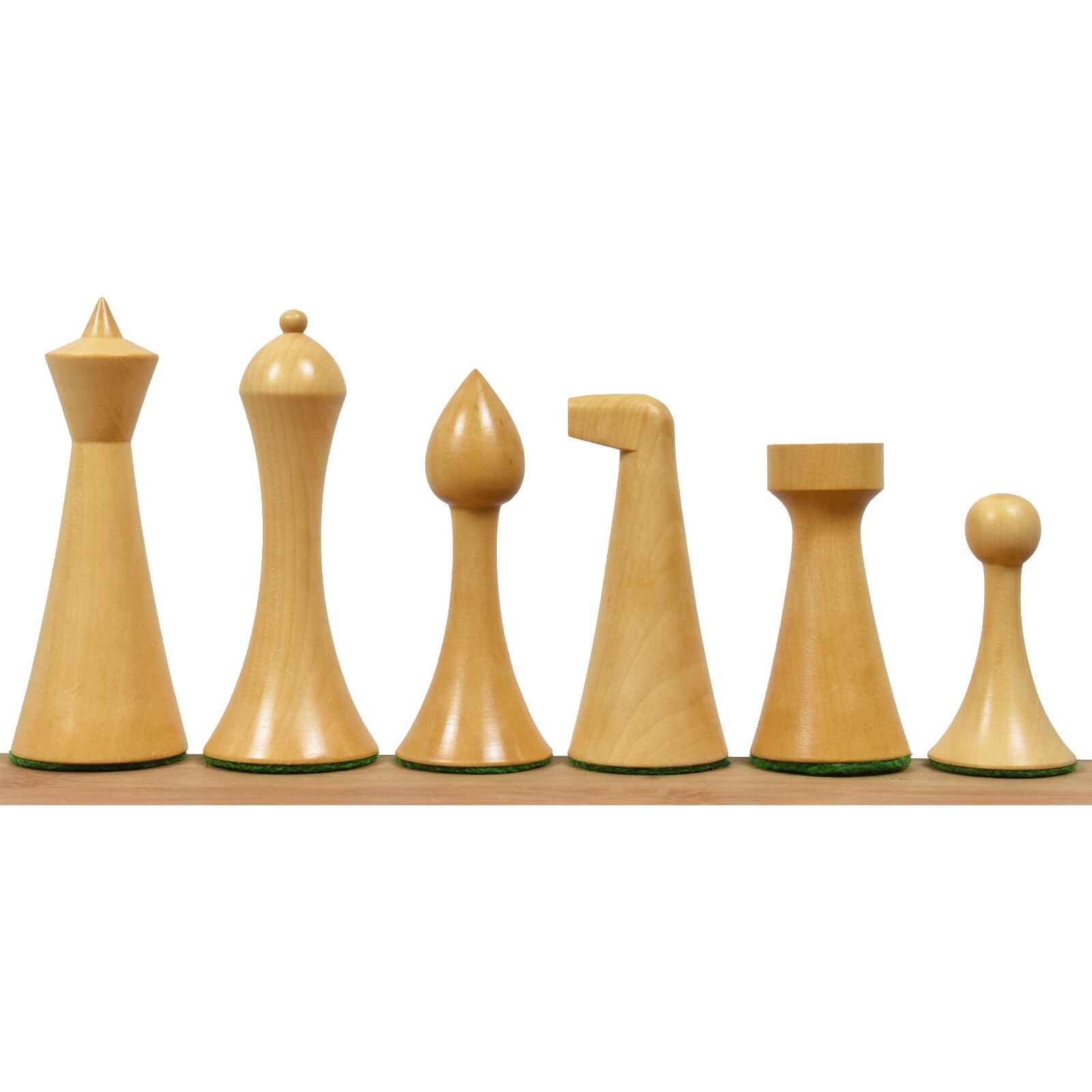 3.6" Herman Ohme Minimalist Chess Pieces Only set- Weighted Golden Rosewood