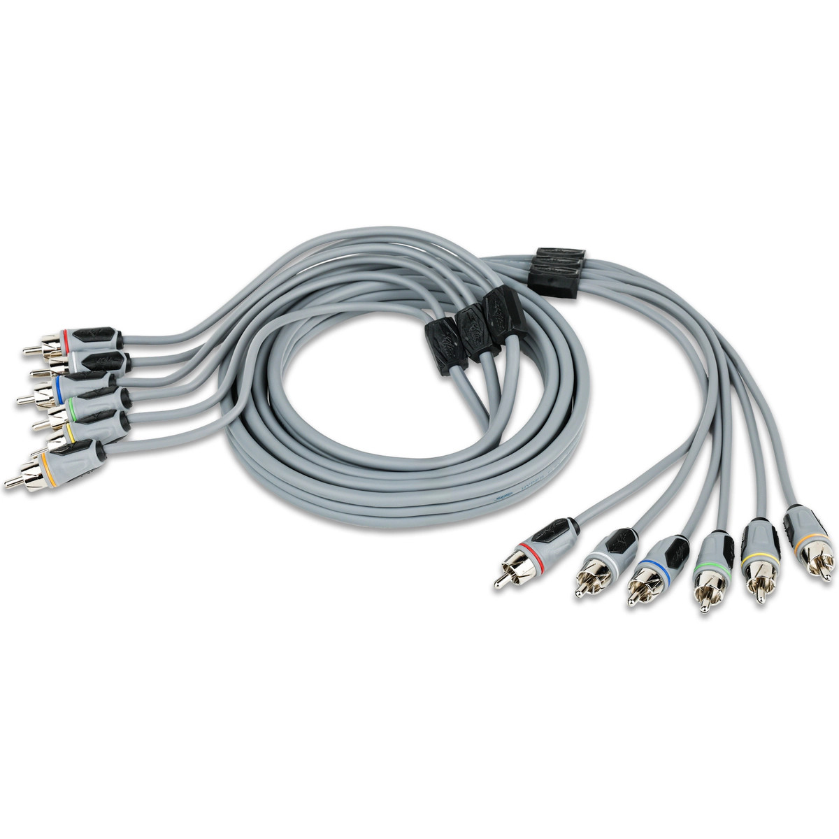 Skar Audio SKM6CHRCA6 6-Foot 6-Channel Marine Grade RCA Interconnects