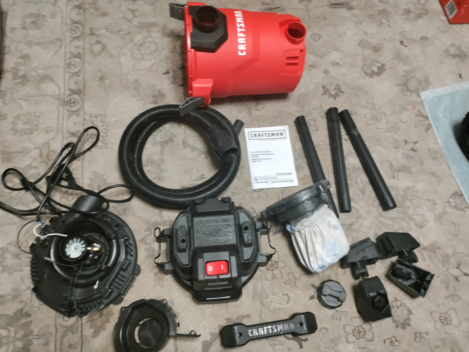 CRAFTSMAN PARTS Wet/Dry Shop Vacuum CMXEVCVVCM408 8 amp 4 Gallon 3.5 HP