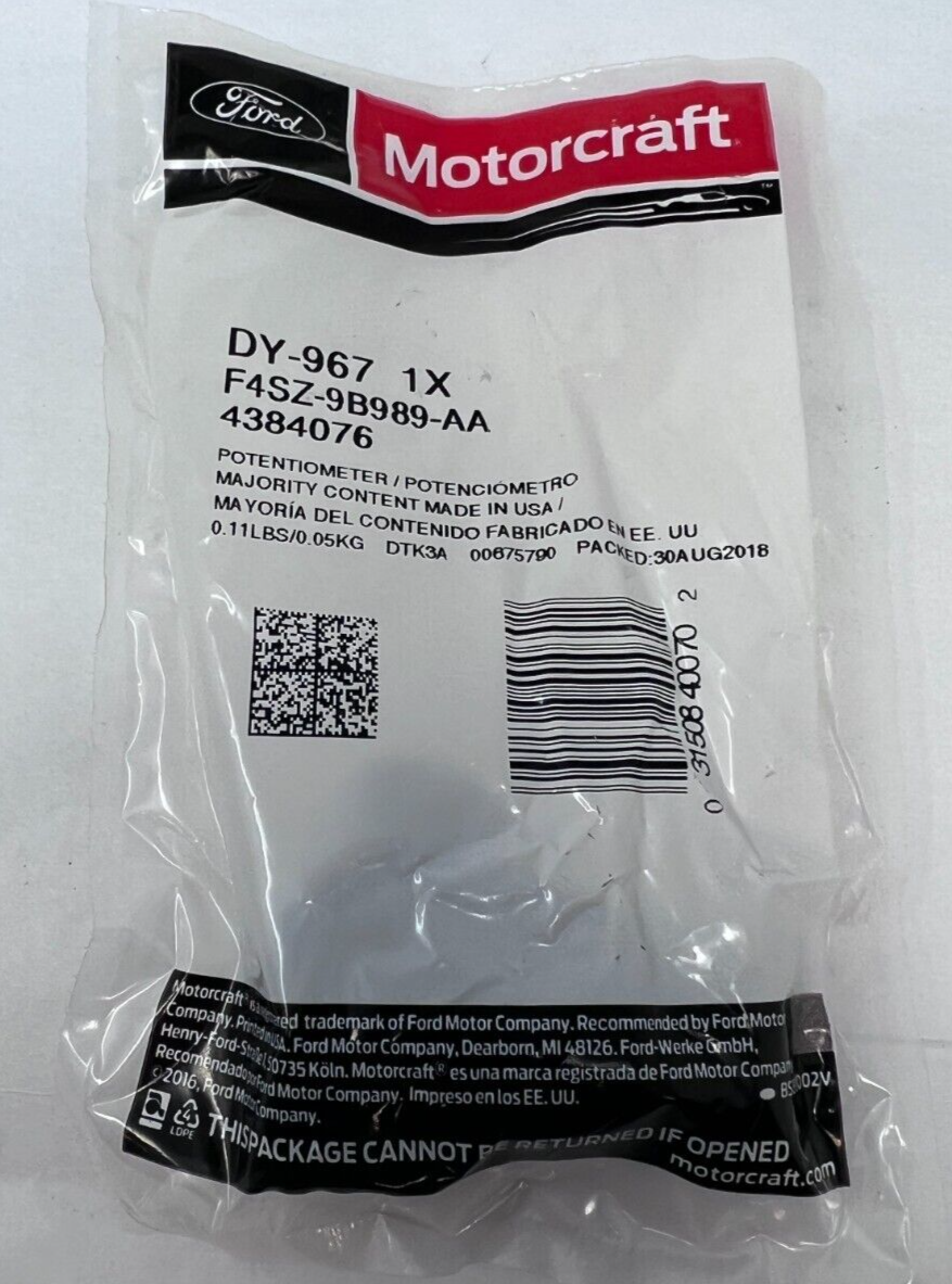 New OEM Motorcraft DY967 F4SZ-9B989-AA Throttle Position Sensor TPS