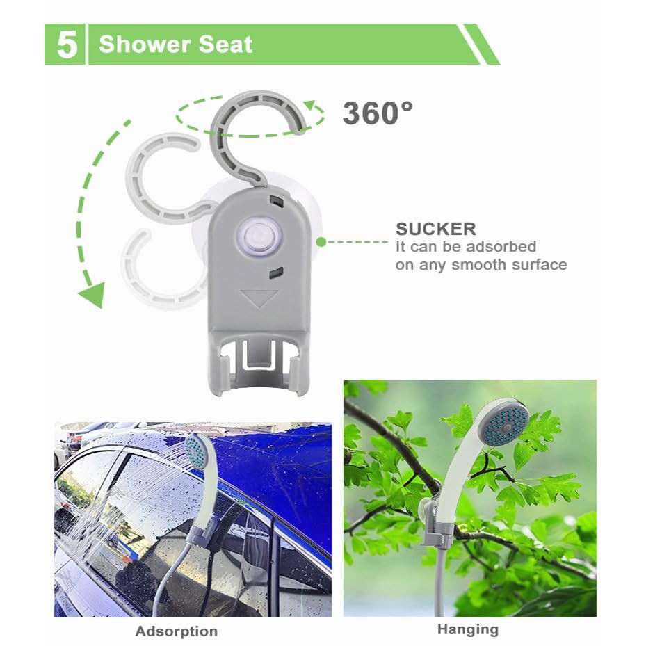 Outdoor Portable Shower For Camping With Rechargeable Water Pump Car Essentials