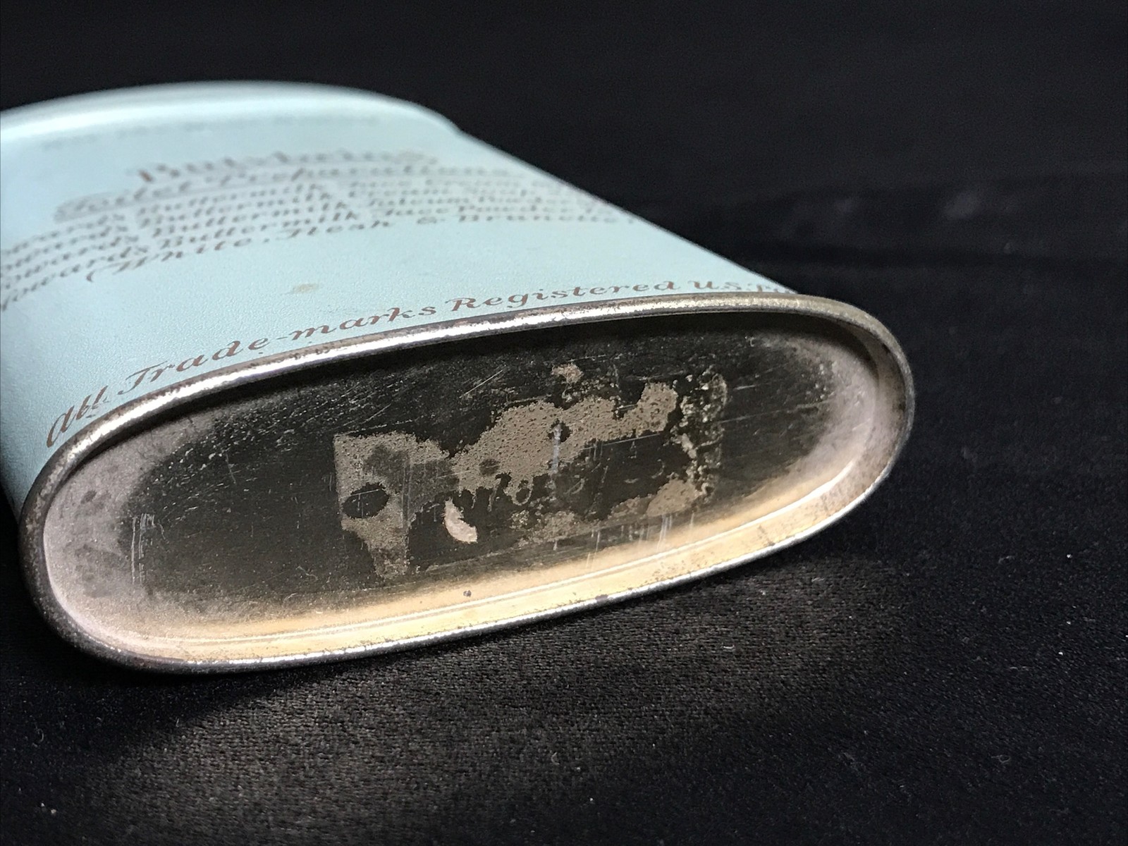 HOWARD Buttermilk Talcum Powder Tin Antique Butybring Howard's Litho Advertising