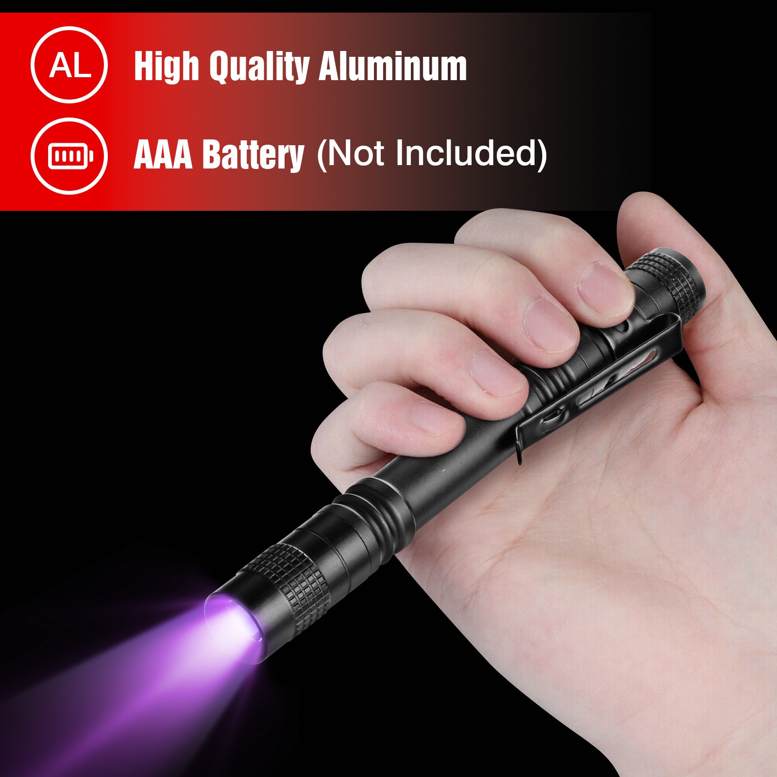 20PACK EDC UV Flashlight Pen Light 395nm Black Light for Pet Urine Detection