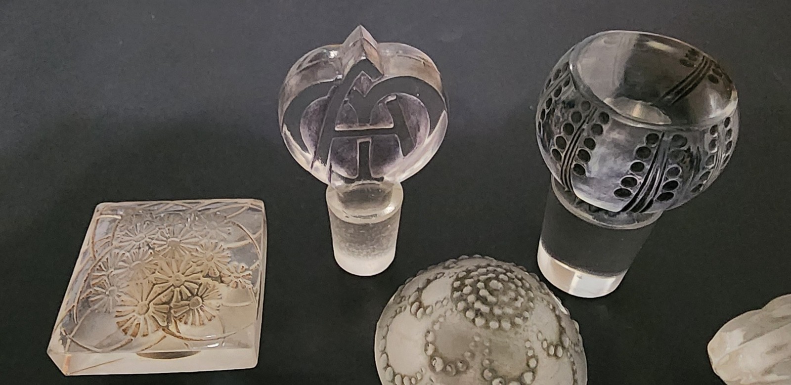 R.Lalique Glass Perfume Bottle Stoppers Collection