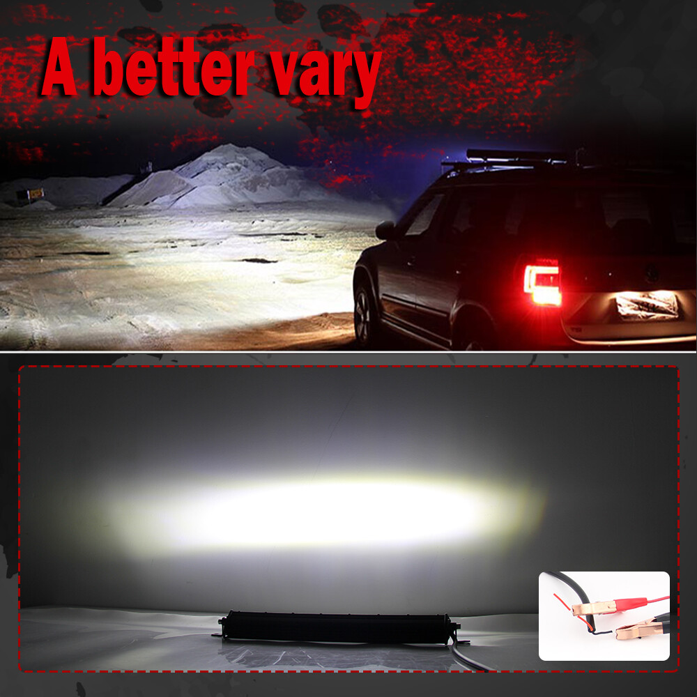 8 INCH SLIMEST LED Light Bar Spot Beam Fog Snow Lamp for Truck 4WD UTV SUV ATV