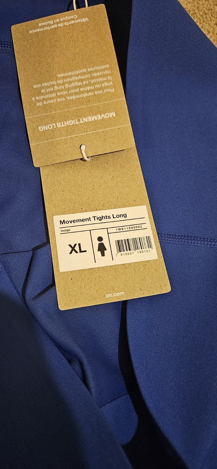 On Cloud Movement Tights Long Running Yoga Compression Women's Size Large New