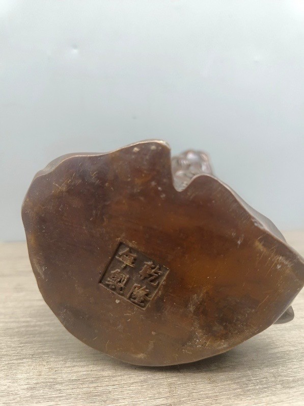 7.6" Antique Old Chinese Buddhism Bronze Temple Monk Buddhist Monk Buddha Statue