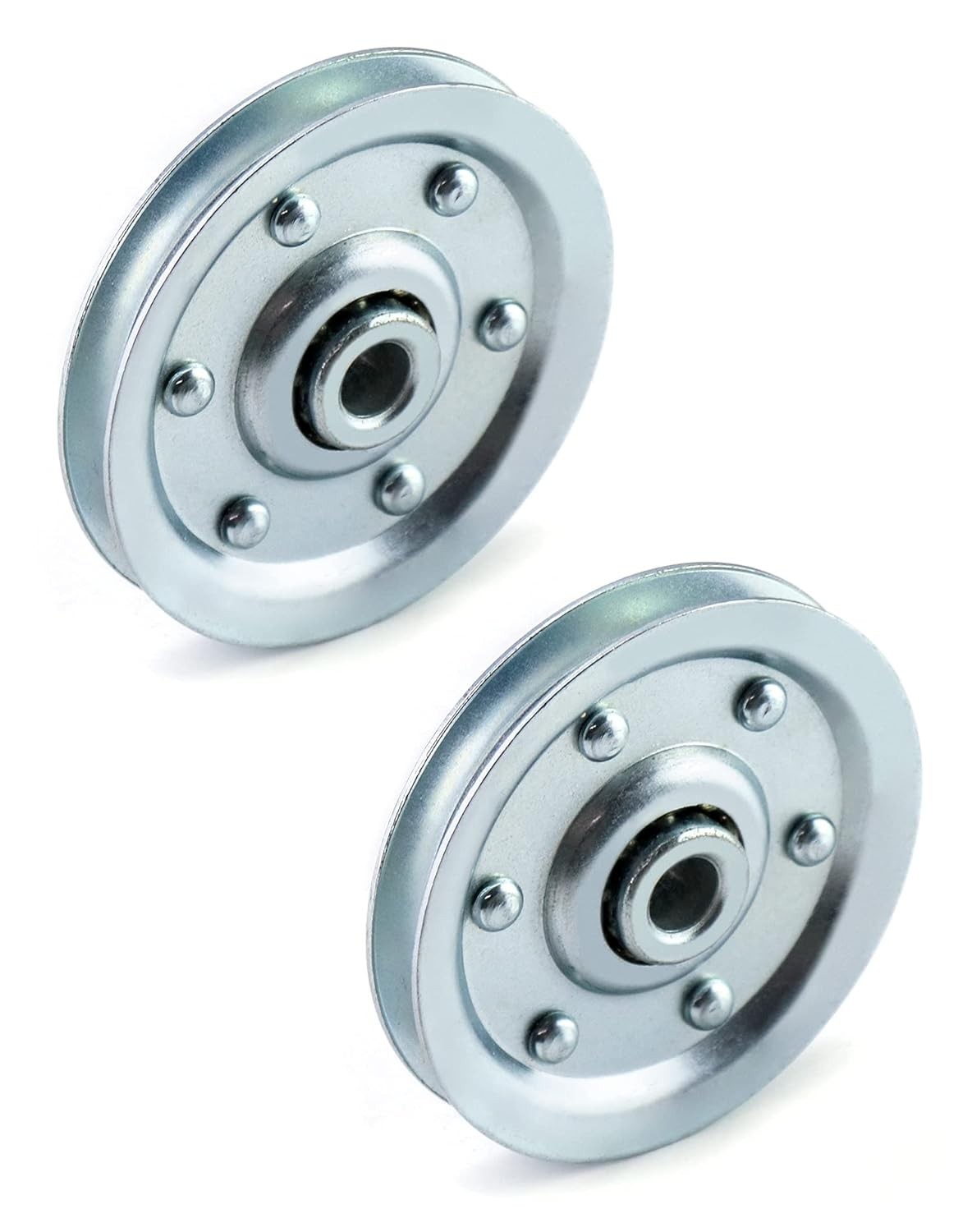 QWORK Extra Heavy Duty Garage Door Pulley, 3 INCH 200LB, 2 Pack, Silver