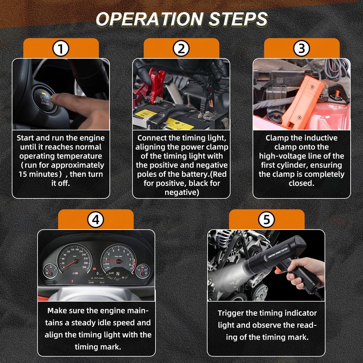 Ignition Timing Light Gun Car Engine Ignition Inductive Timing Light Xenon Lamp