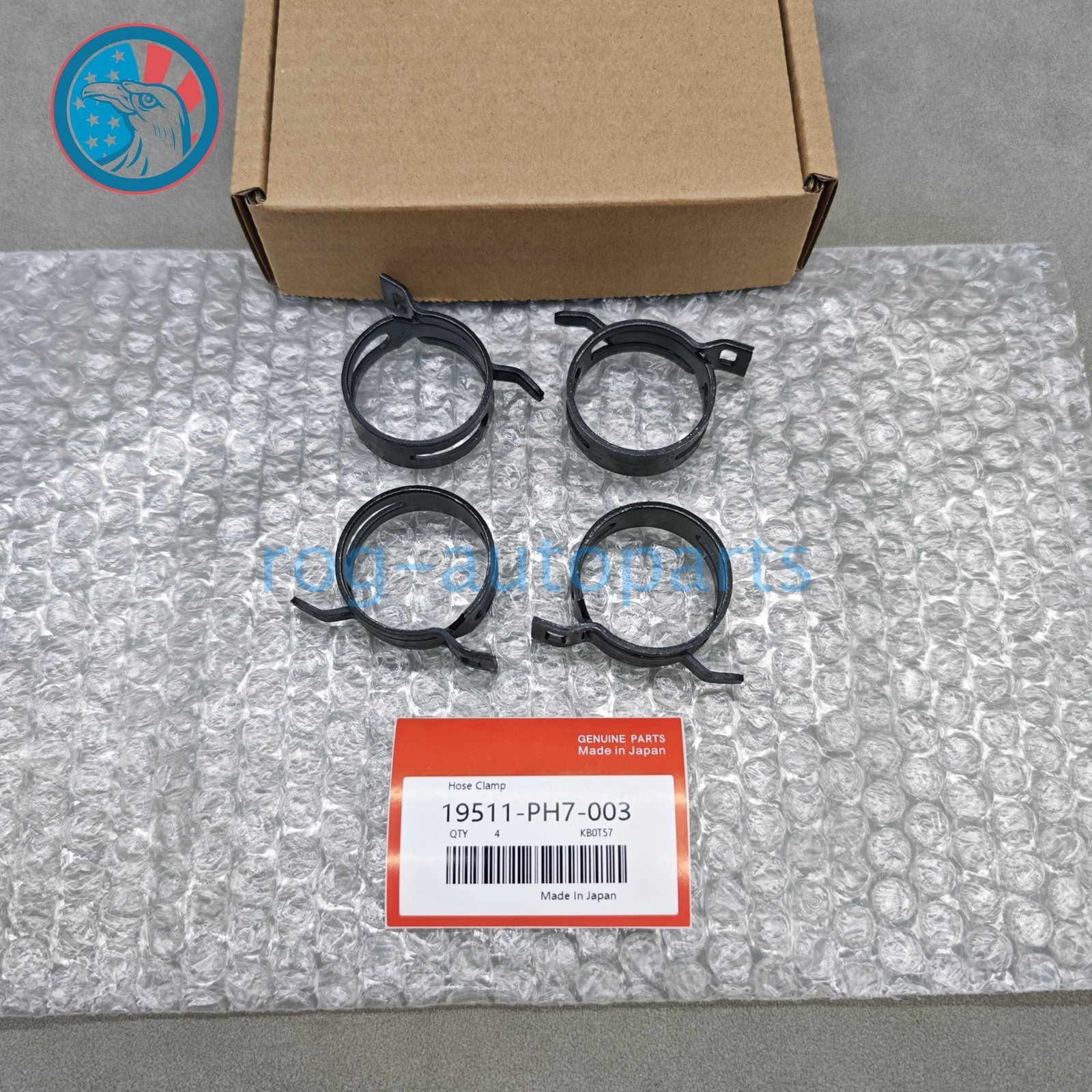 OEM 4X For HONDA 1986-2021 FOUR CLAMPS FOR RADIATOR HOSE 36.5mm 19511-PH7-003