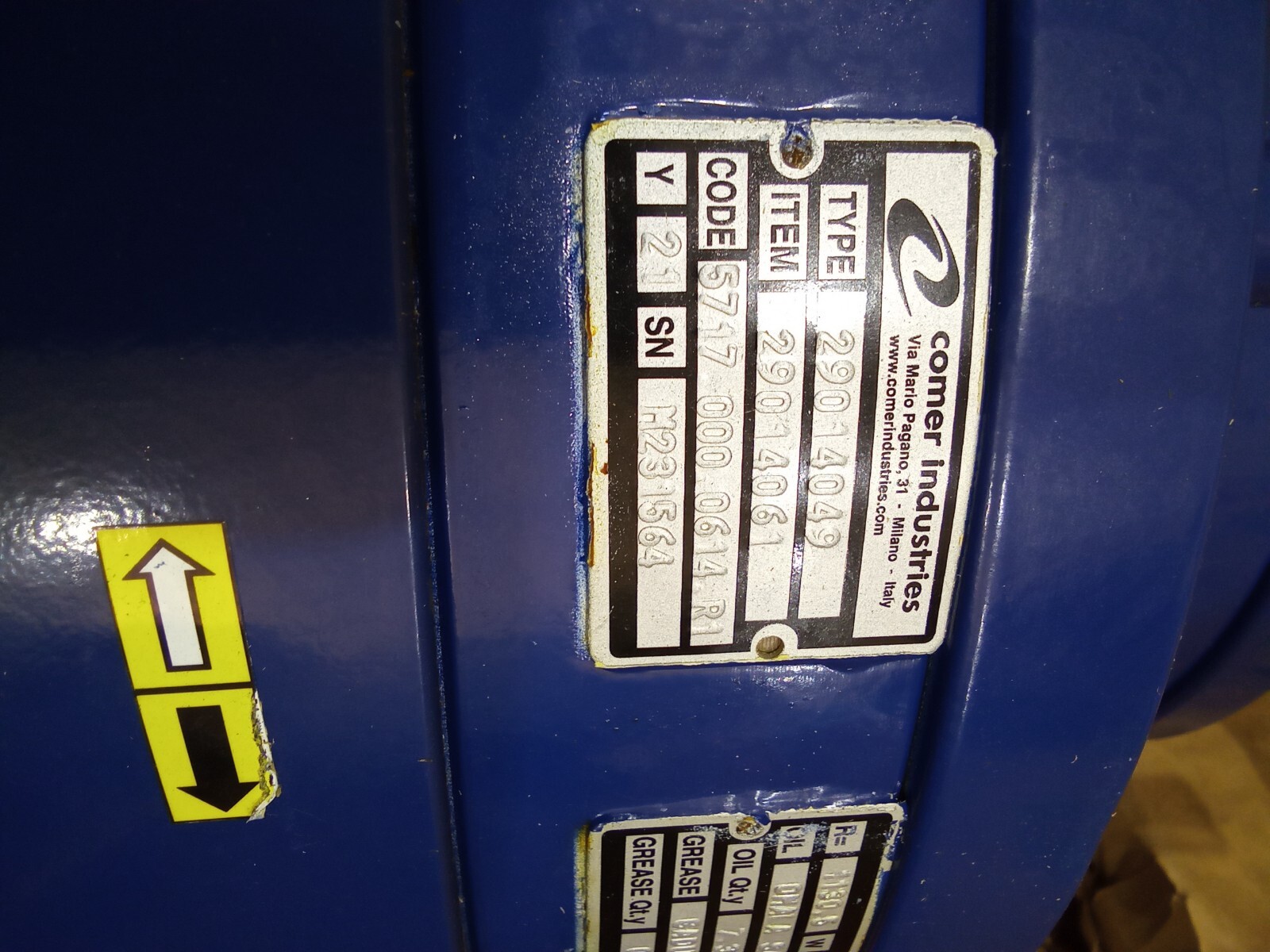 Comer Industries Wind Turbine Yaw Gear Right Comer 29014061