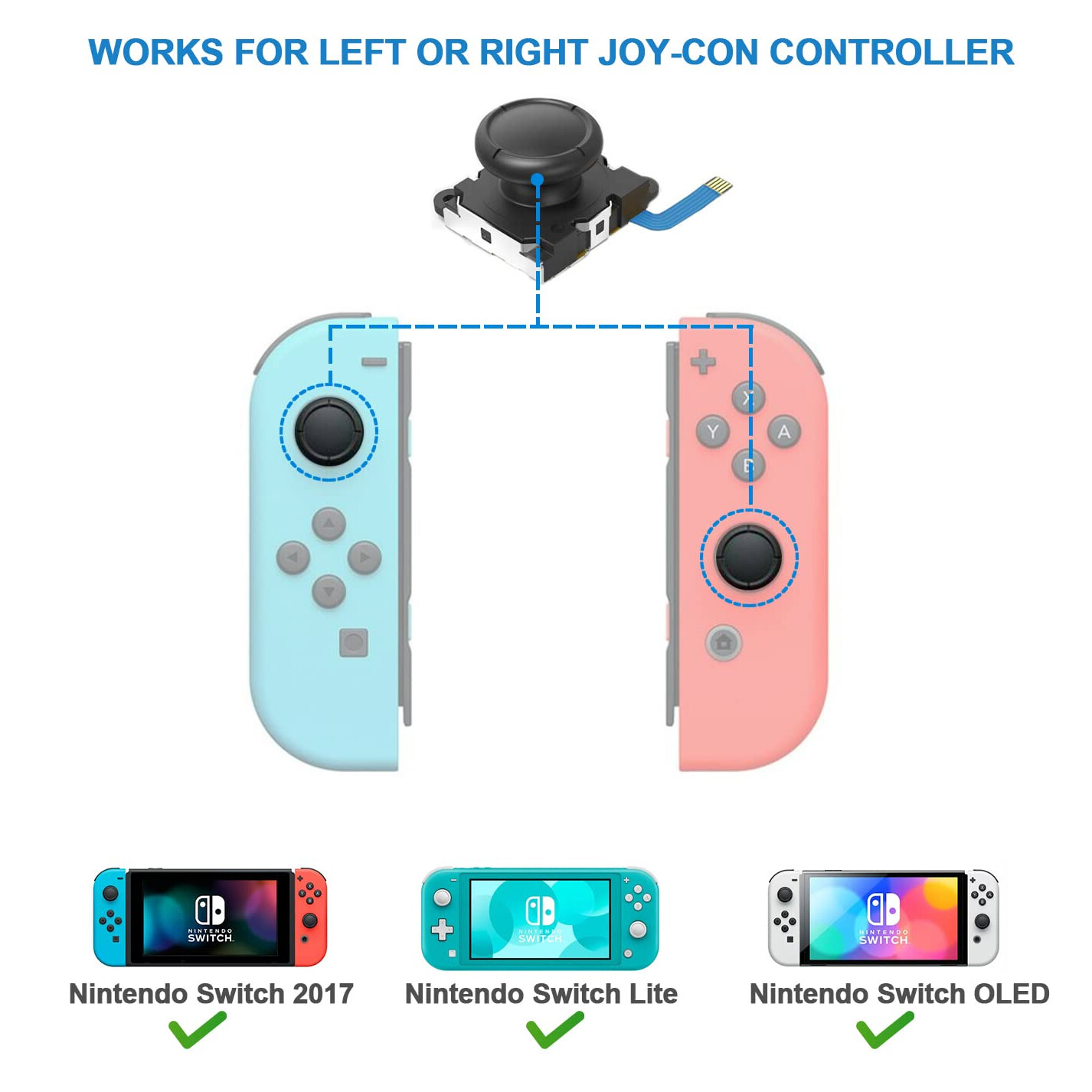 Nintendo Switch NS/OLED/Lite Joy Con Analog Joystick Stick Rocker Replacement US