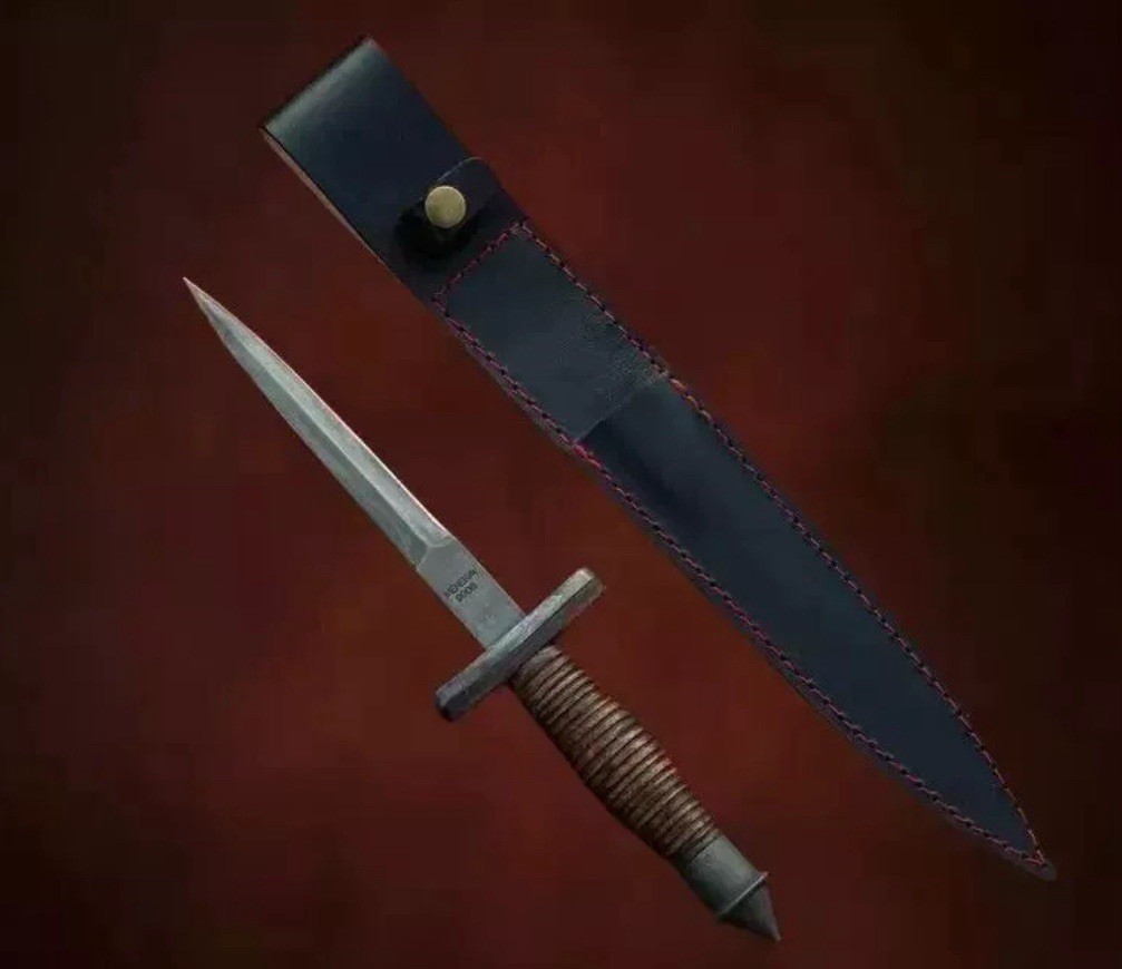 Vintage CASE V-42 Dagger US Special Forces WWII Dagger Knife With Leather Handle