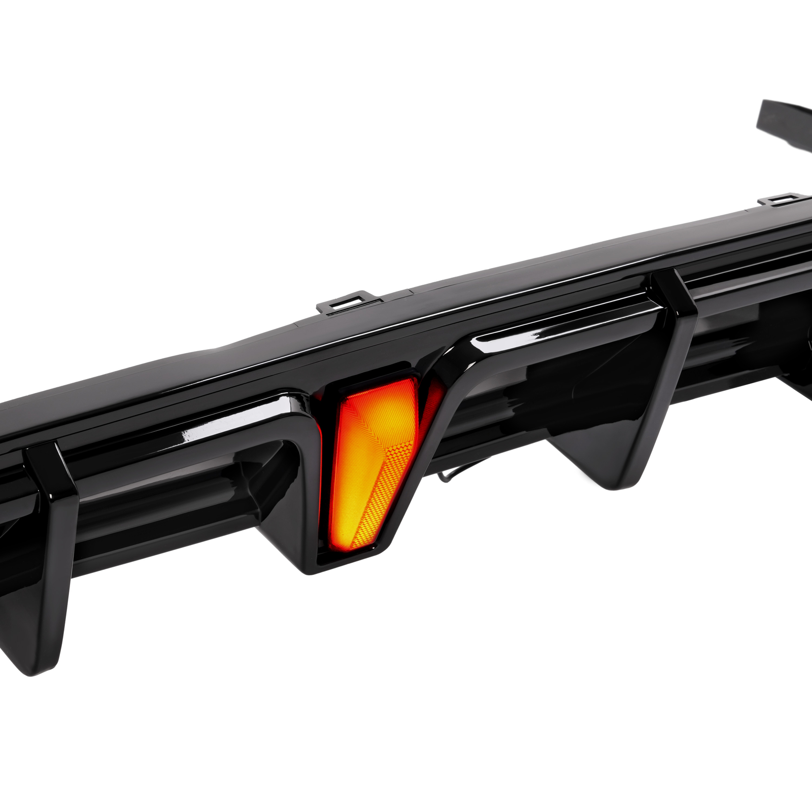 Fits 2018-2022 Honda Accord NEW Rear Bumper Diffuser & Light Glossy Black Trim