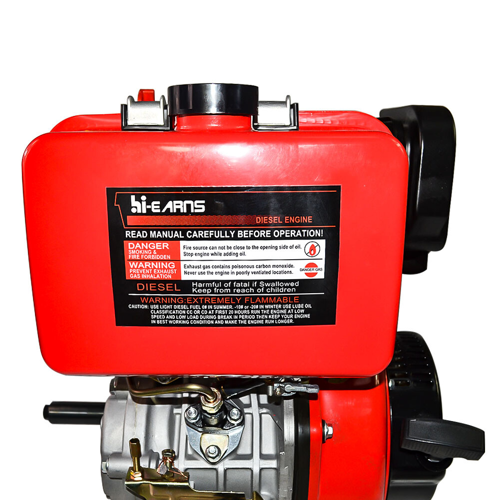 10HP Diesel Engine 4 Stroke Air-cool Recoil Electric Start Single Cylinder 411CC