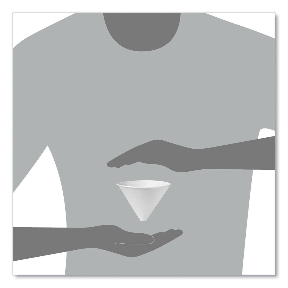 SOLO 6SRX 6 oz. Bare Eco-Forward Treated Paper Funnel Cups - WT (2500/CT) New