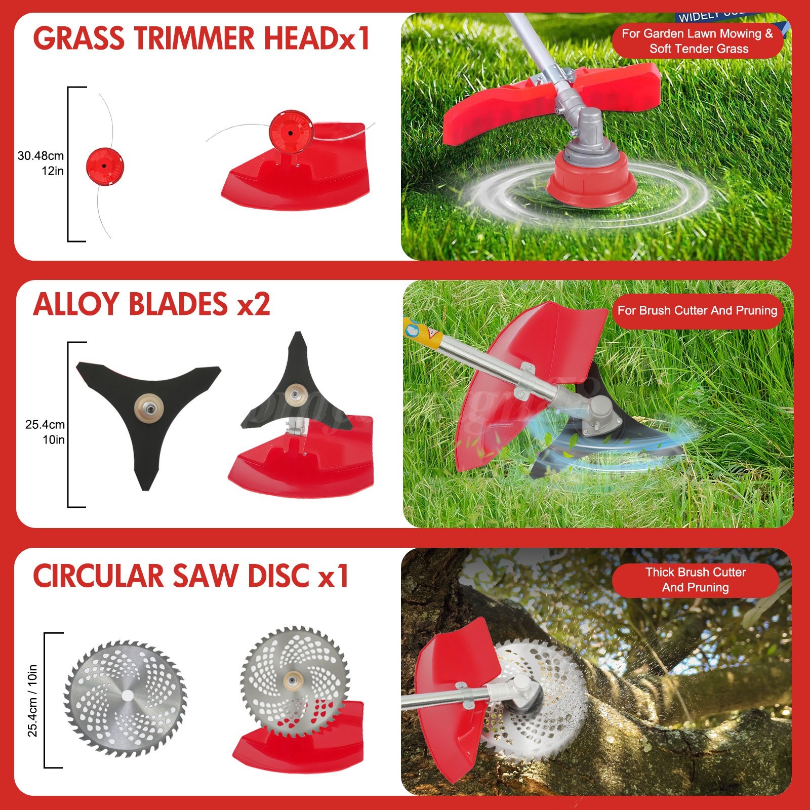 58CC 4 in 1 2-Stroke Grass String Trimmer Brush Cutter Gas Trimmer Weed Eater US