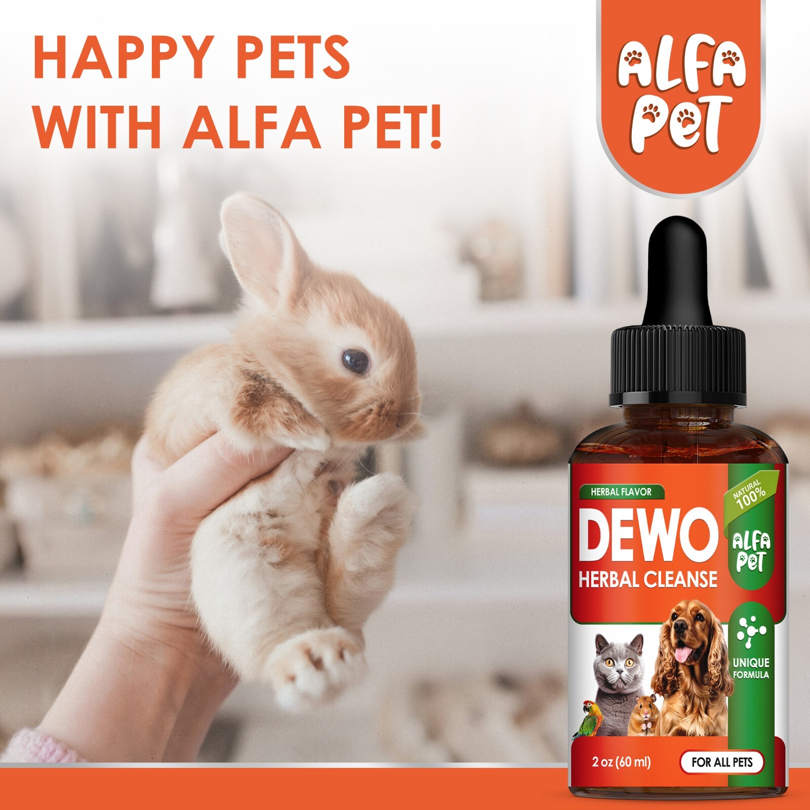 Pet Natural Dewormer Liquid | For Dogs & Cats | Daily Use Worm Support