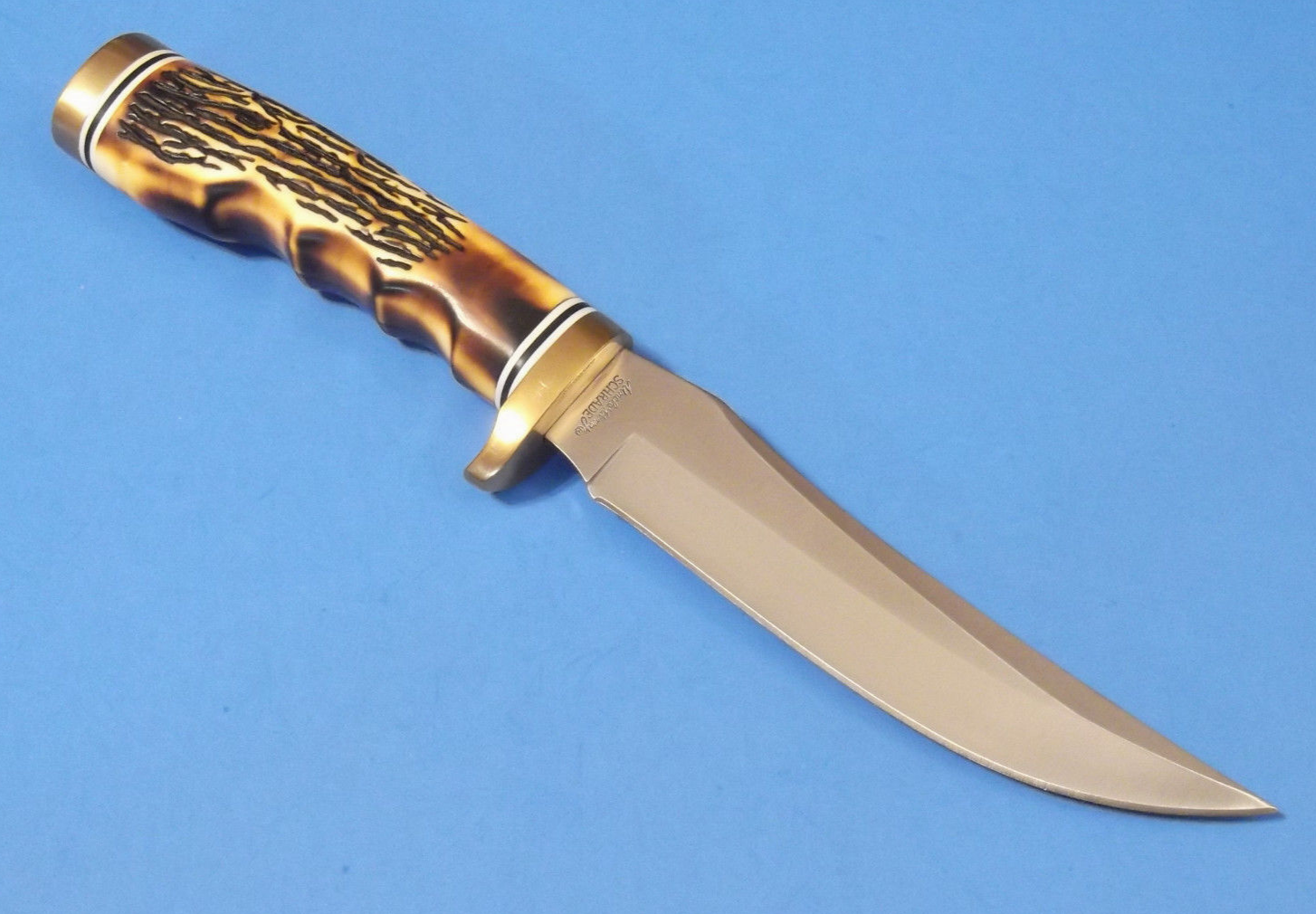 SCHRADE 153UHCP Uncle Henry GOLDEN SPIKE Delrin Stag knife 9 1/2" overall 153UH