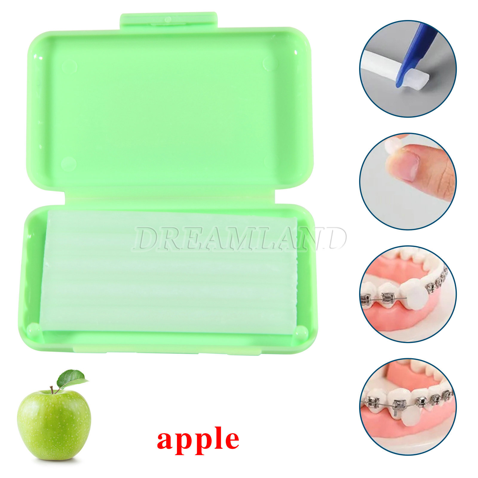 Dental Ortodoncia Ortho Cera Manzana Olor para Frenos Irritación de En Green