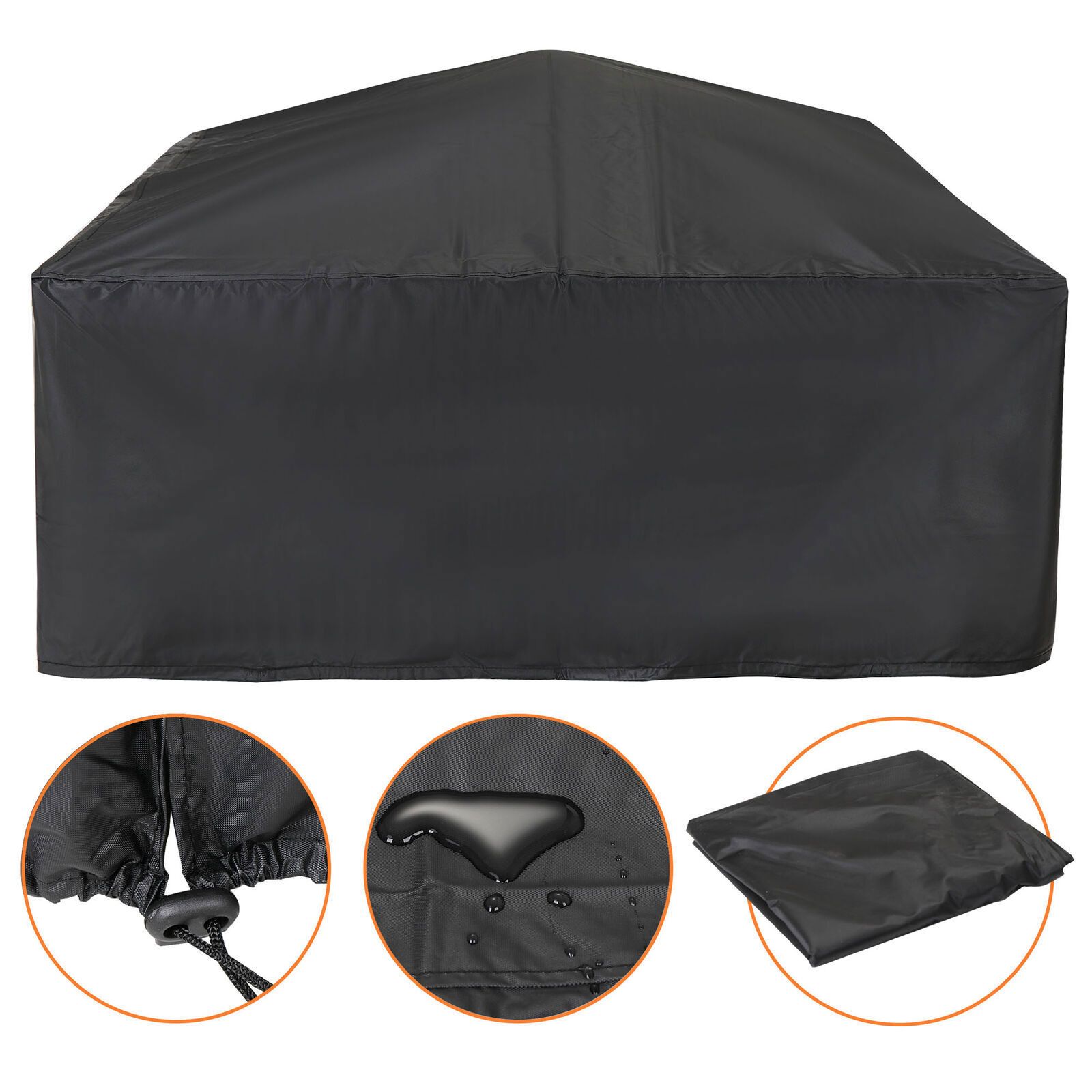 32" Fire Pit Square Metal Firepit Backyard Patio Garden Stove W/Cover Outdoor