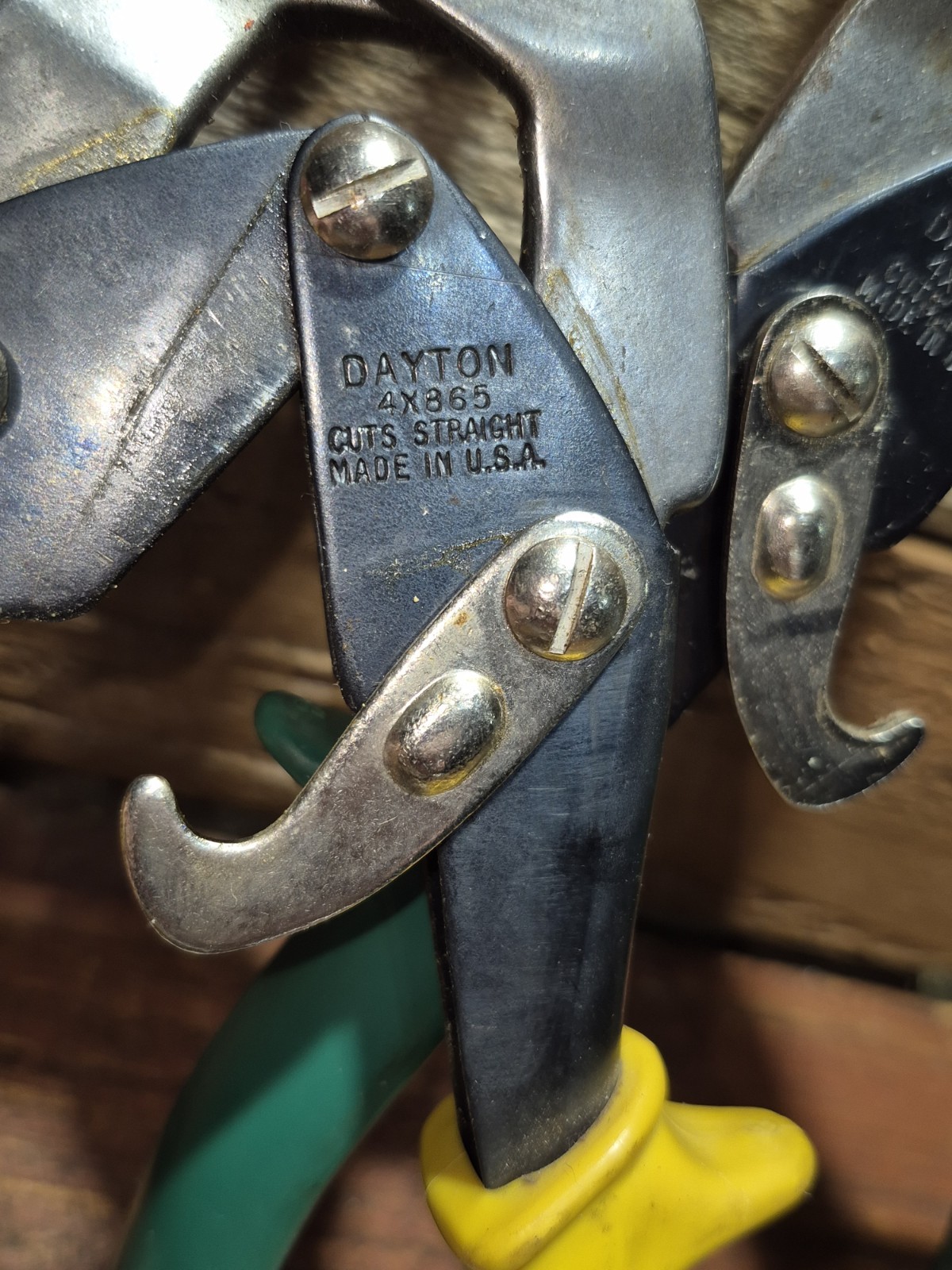 2 DAYTON Tin Snip Straight & Right Cut Aviation Sheet Metal Made U.S.A. Sharp