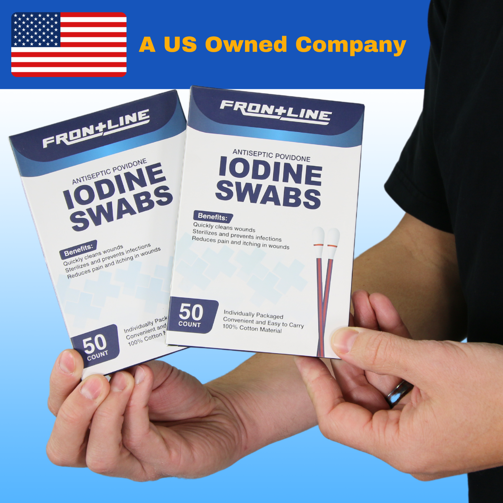 Povidone Iodine Swabs Antiseptic Swabsticks Iodine Solution Wound Cleansing