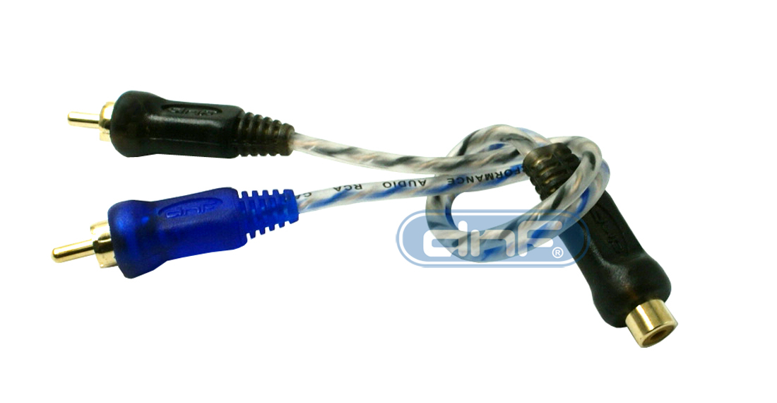 4 Pack 6" 100% Copper RCA Audio Cable "Y" Adapter Splitter 1 Female 2 Male