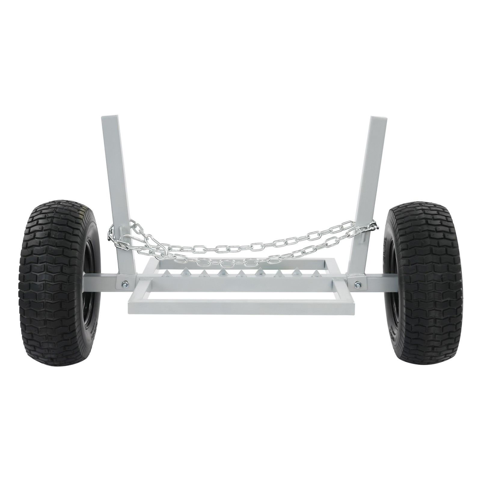 1500 LBS Capacity Log Skidder Heavy Duty Log Holder, Log Dolly with Chain Silver