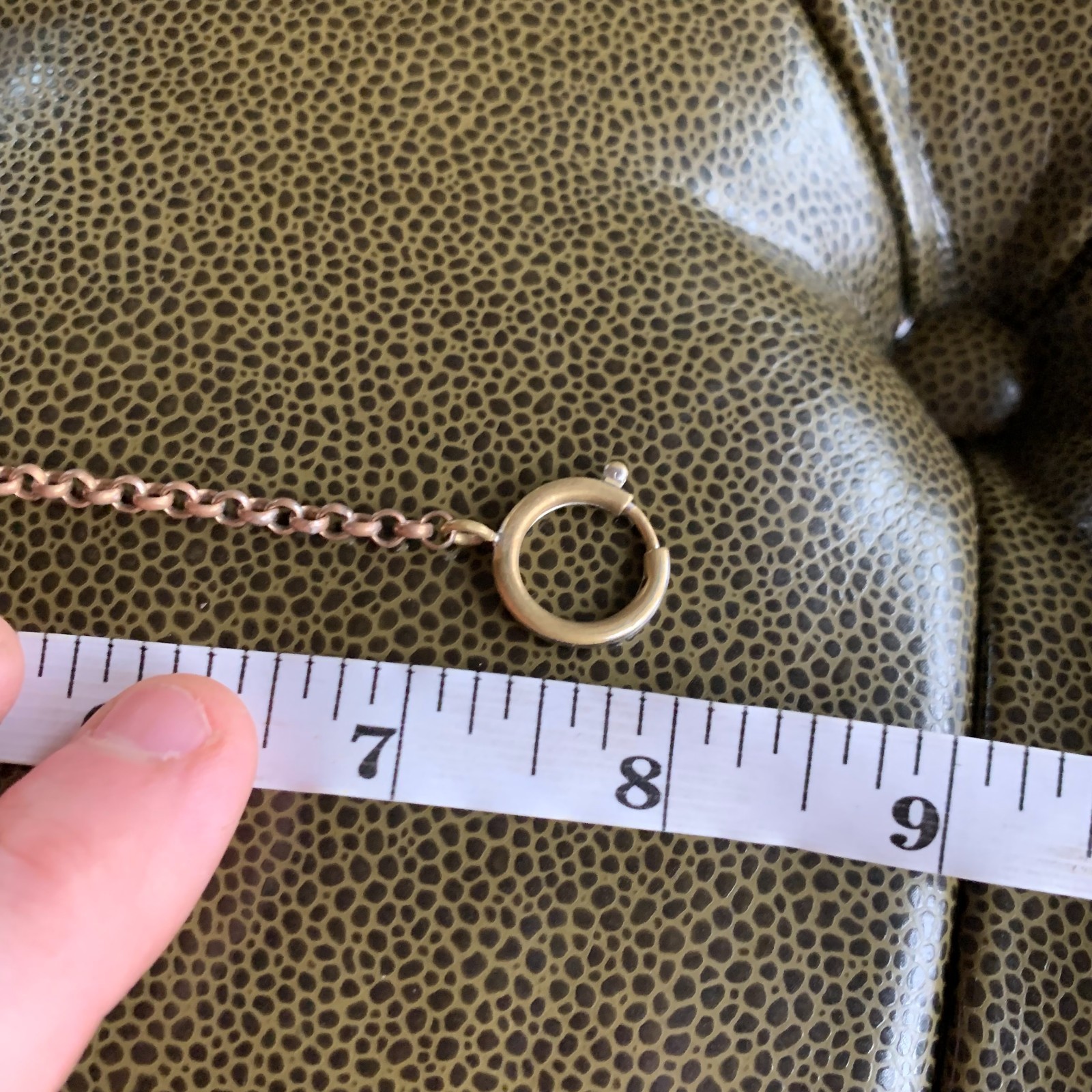 Antique 8" Gold Filled Circular Link Pocket Watch Chain 6.37 Grams