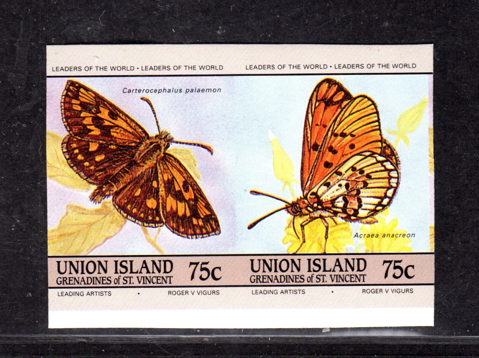 EFO Union Island SN196a-b Imperf (Planned Error-See Description)