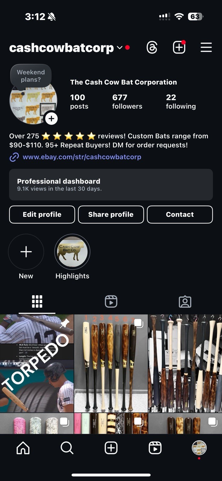 Hybrid Handle Maple Wood Baseball Bat 32.5in 29.5oz. Black / Pine Tar Look / Nat