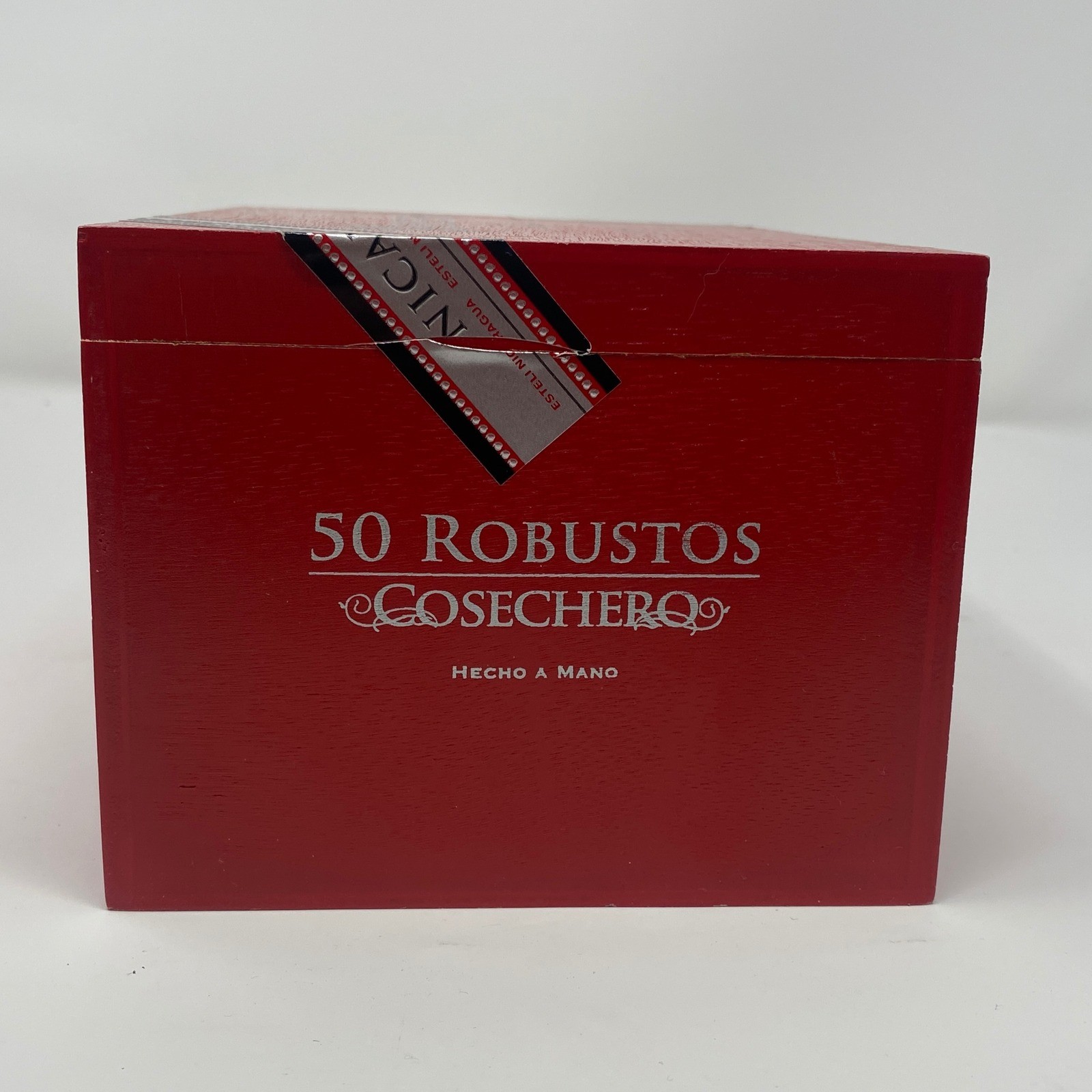 Empty Cosechero Wooden Cigar Box Red 50 Robustos - Nicaraguan - Storage Crafts