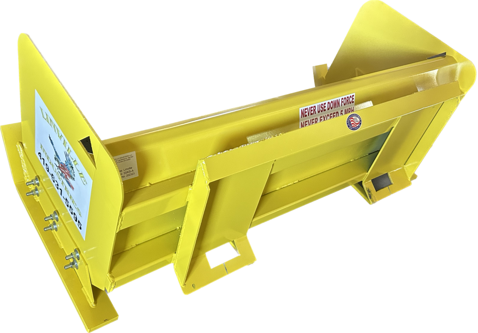 Linville 5' low profile skid steer snow pusher Box AMERICAN MADE FREE SHIPPING