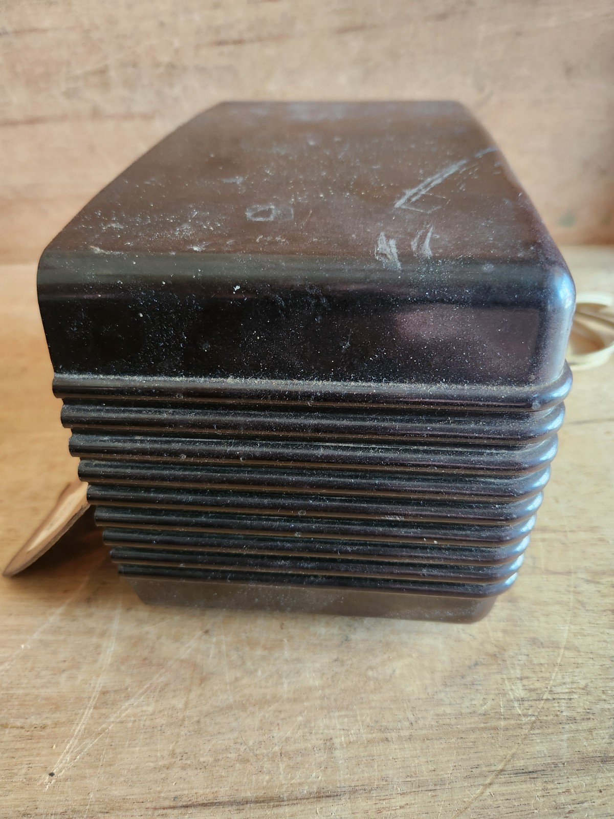 Federal Telephone + Radio Co. 1040TB 1947 Tube Radio Not Working Parts Brown Vtg