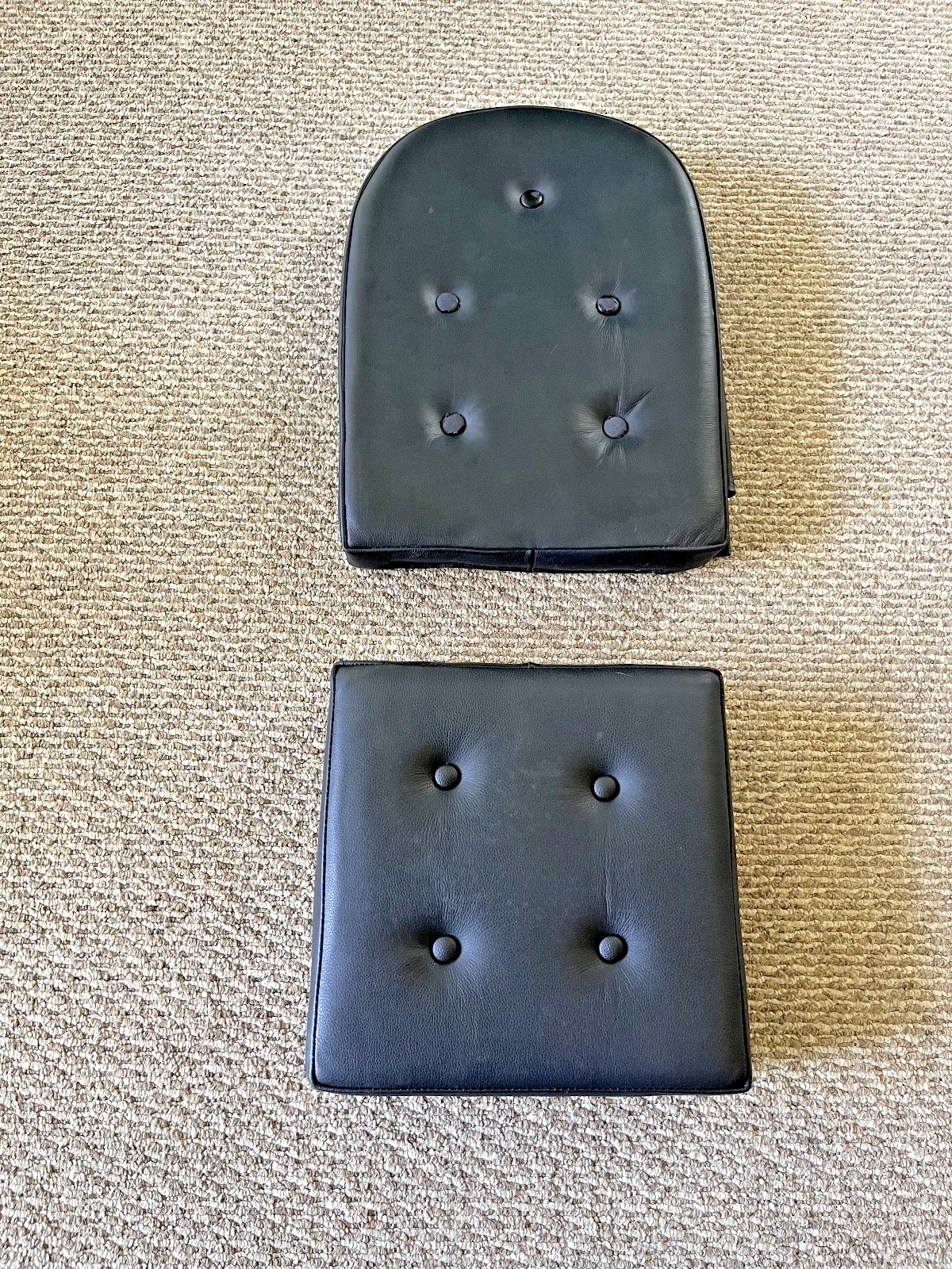 Piper J3 Cub Front Seat, 2 Piece Leather Cushion Set, Original Styling, Nice!