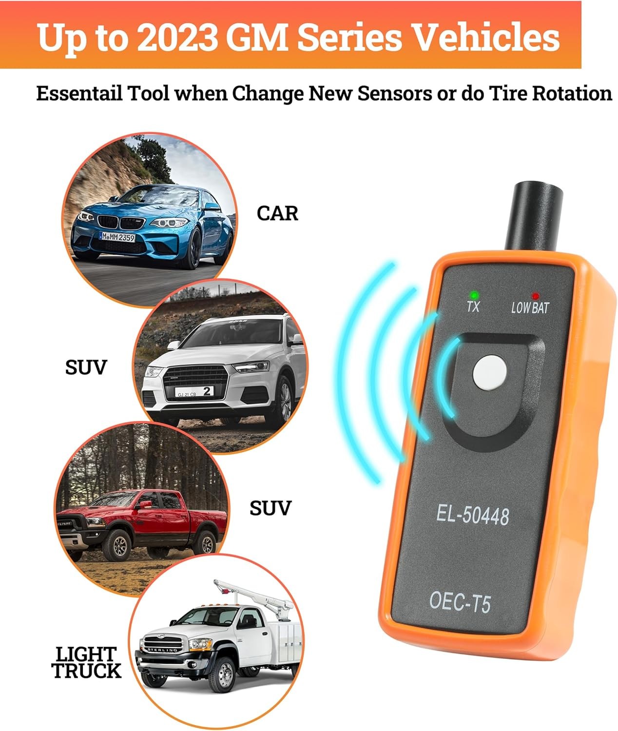 Universal TPMS Reset & Relearn Tool Tire Sensor Activation & Programming Device