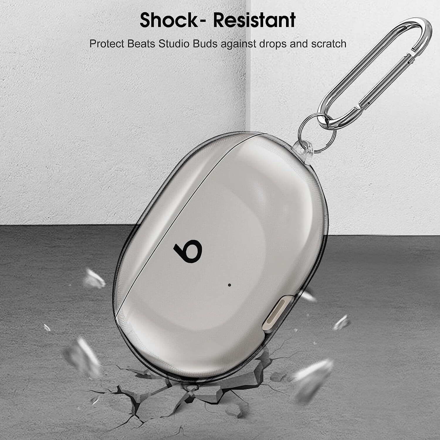 Clear Case for New Beats Studio Buds + 2023 Shockproof Earbuds Protective Cover