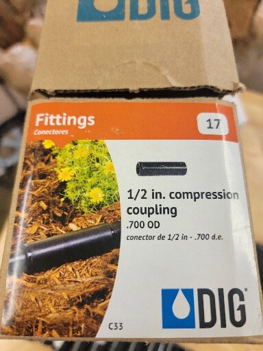 (10) DIG 1/2 in. 0.700 O.D. Compression Coupling - C33. QTY:10 Free Shipping