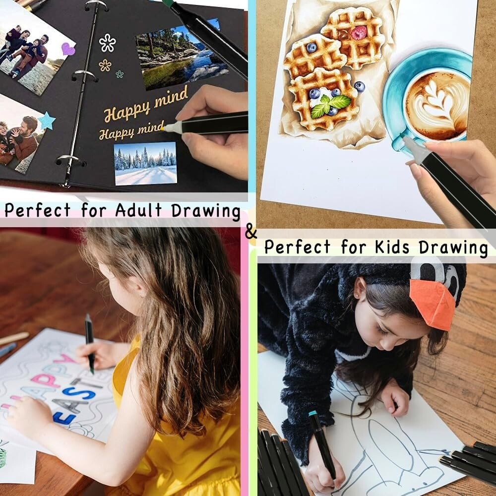 80 Colors Alcohol Based Markers Dual Tip Drawing Markers Set for Drawing