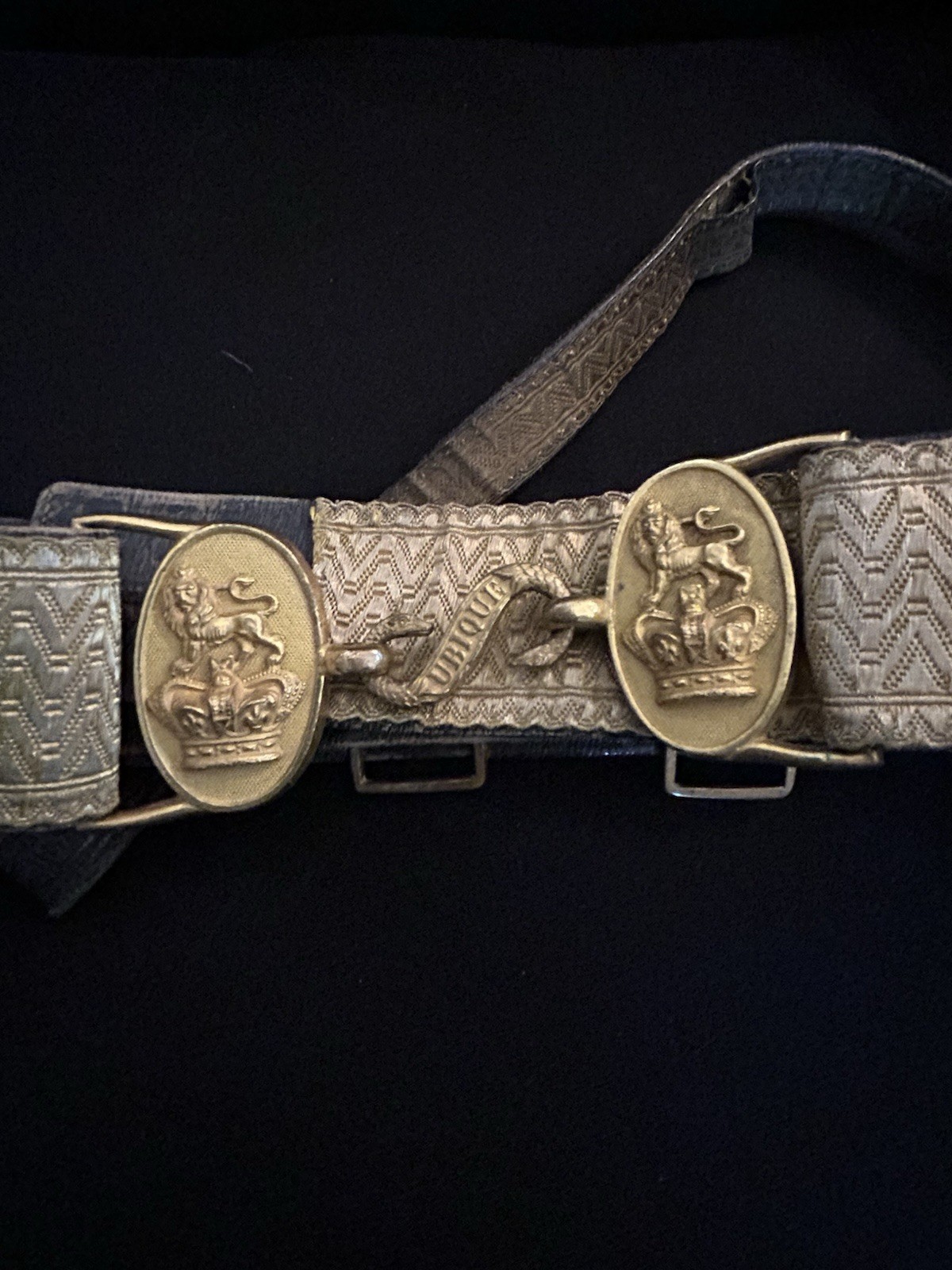 UNCOMMON! Victorian British Royal Artillery Officer Dress Parade Belt/Buckle