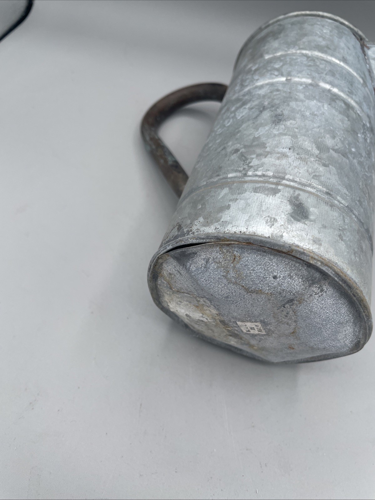 Antique Galvanized Metal Watering Bucket