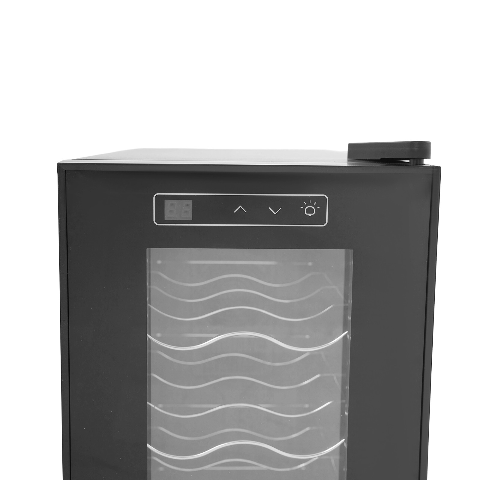 Wine Fridge 12-bottle Champagne Wine Fridge Bars Wine Cooler Refrigerator Black