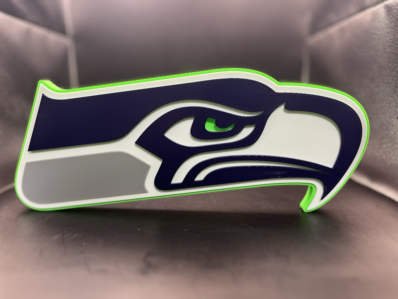 Seattle Seahawks Logo Sign Display | 3D Wall Desk Shelf Art