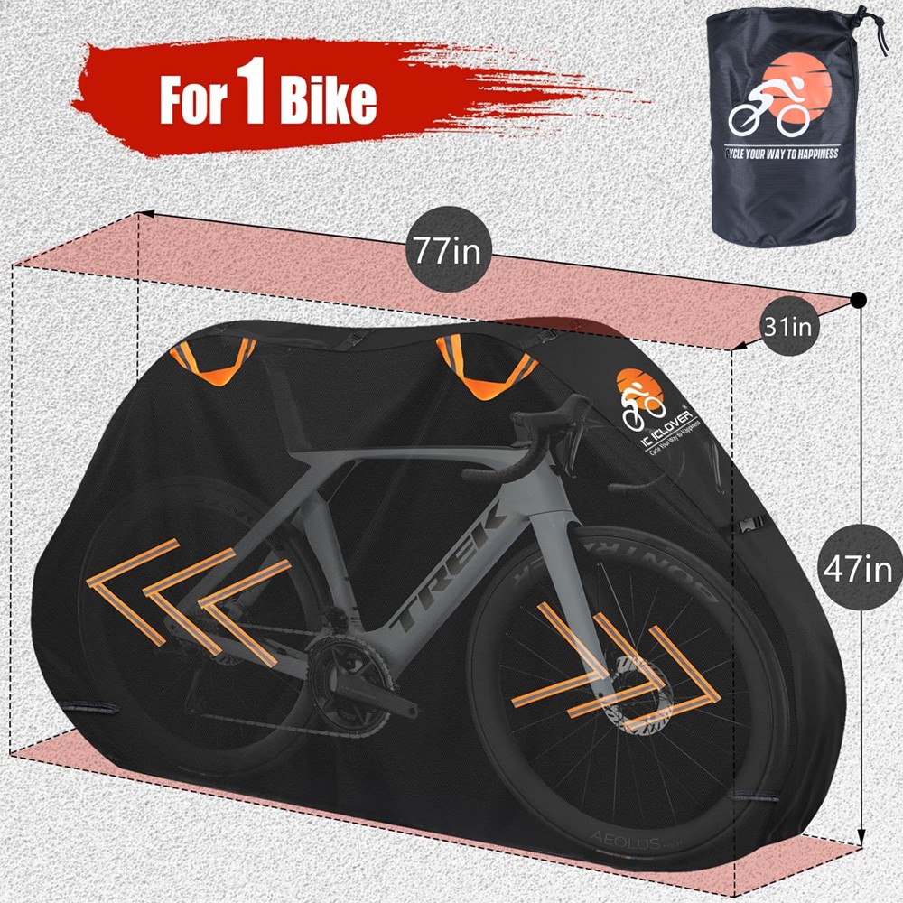 Transport Bike Cover For Car On Rack Bicycle Travel Heavy Duty Waterproof eBike