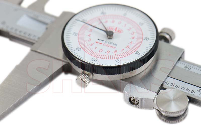 SHARS 12" Dual Reading Inch Metric Stainless Steel Dial Caliper NEW R}