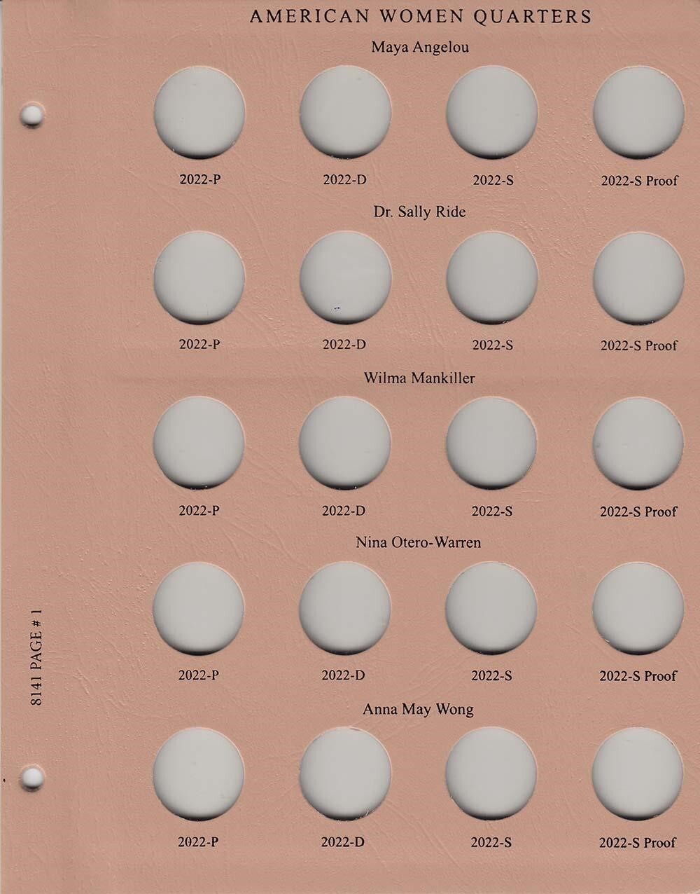 Dansco Album American Women Quarters 8141 PDSS 2022-2025 w Proof Safe Storage