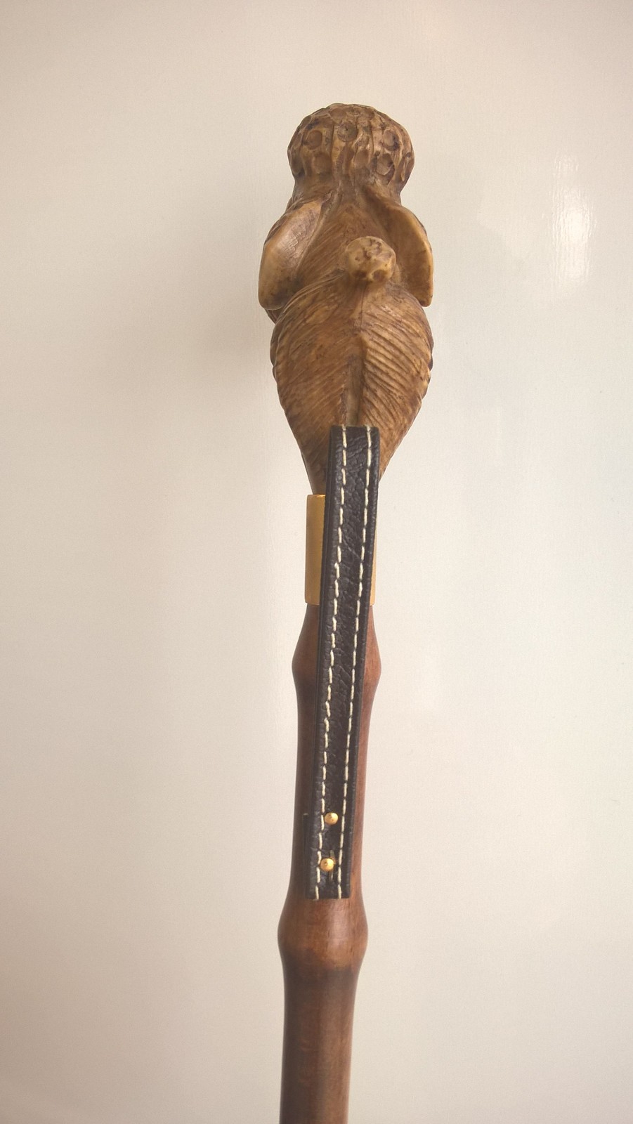 Italian Shoe Horn Italy Original Poodle Dog Head Wood Or Bamboo Extra Long 21.5"