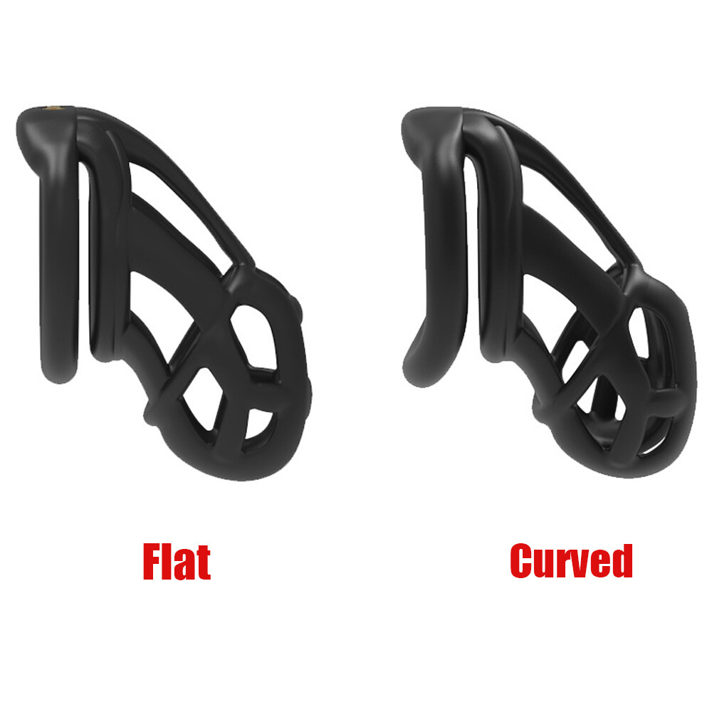 NEW 3D Printed Cobra Pro Cage Male Chastity Device Mini Lock Flat/Arc Rings US