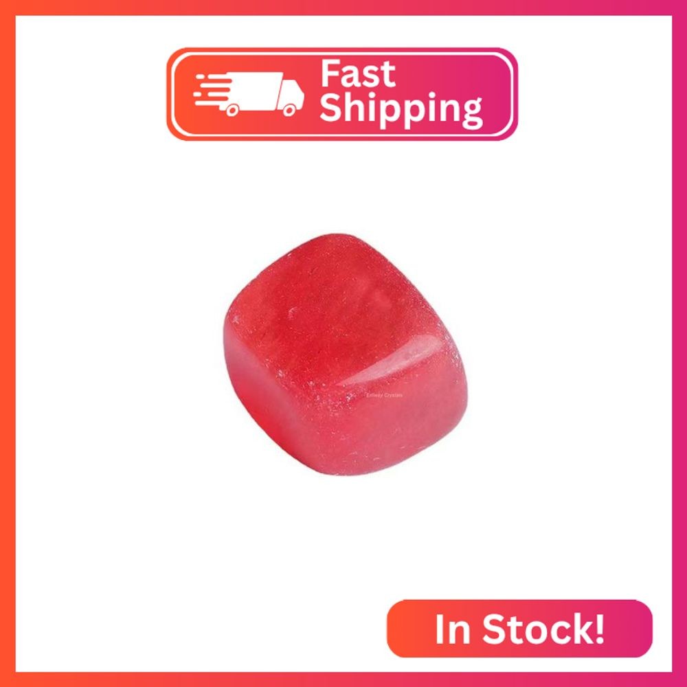 Erliway Red Quartz Healing Crystal Stones, 1.25-2.0" Large Reiki Healing Gemston